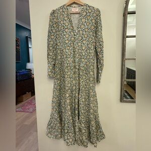Hampton house Elegant Floral Long Sleeve Dress XS